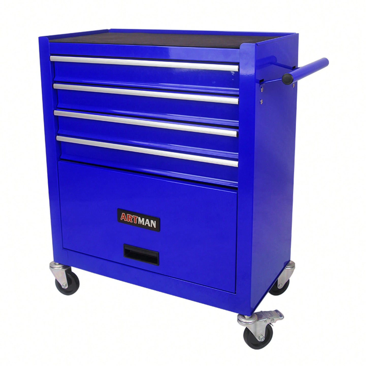Multifunctional Tool Cart With 4 Drawers And Wheels In Blue For Easy Storage And Mobility