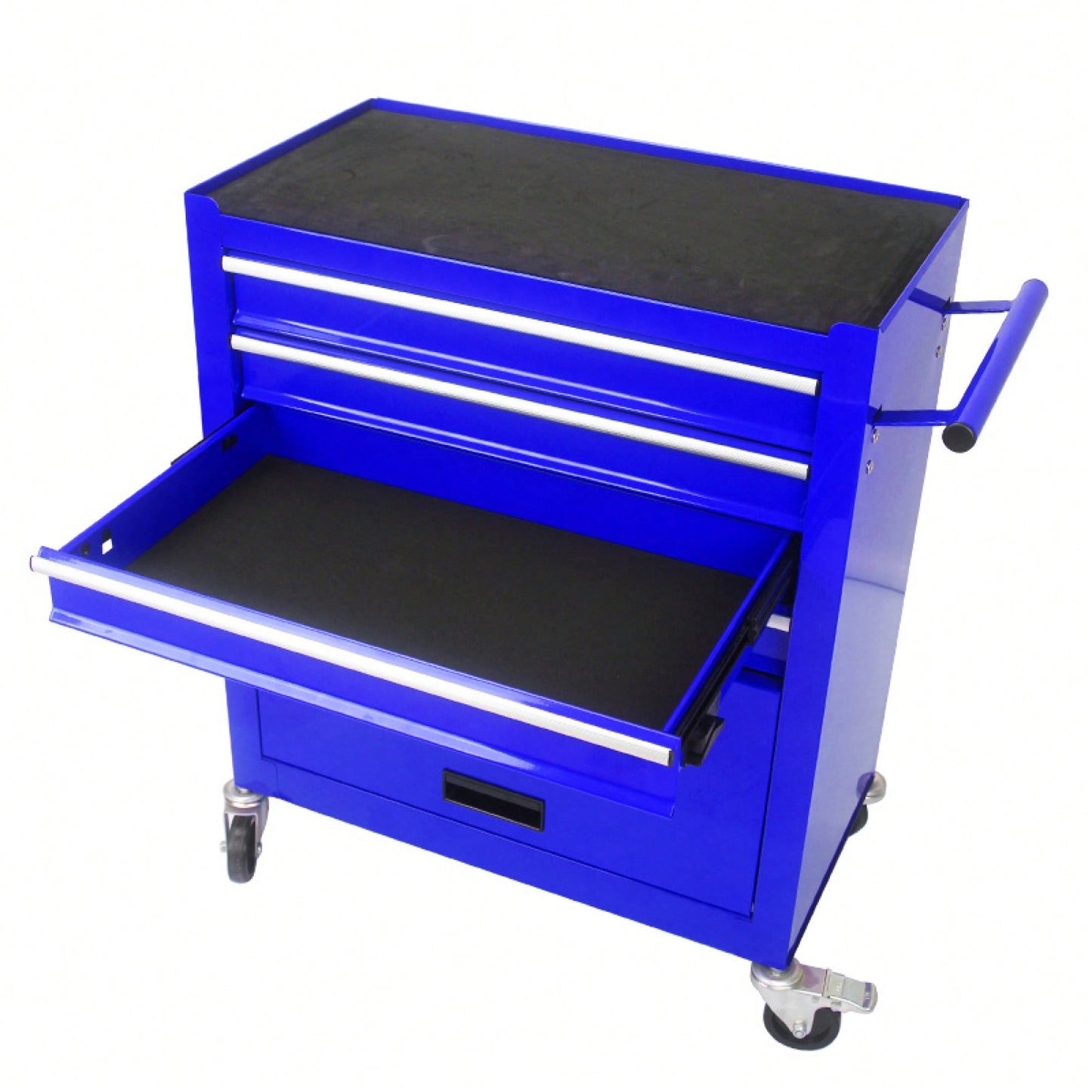 Multifunctional Tool Cart With 4 Drawers And Wheels In Blue For Easy Storage And Mobility