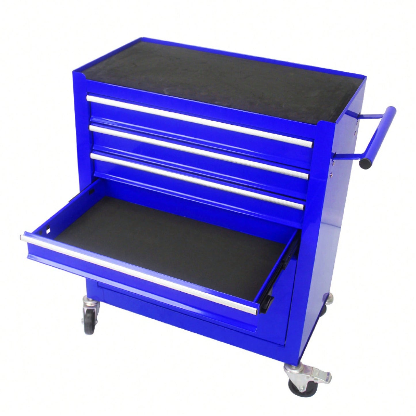 Multifunctional Tool Cart With 4 Drawers And Wheels In Blue For Easy Storage And Mobility