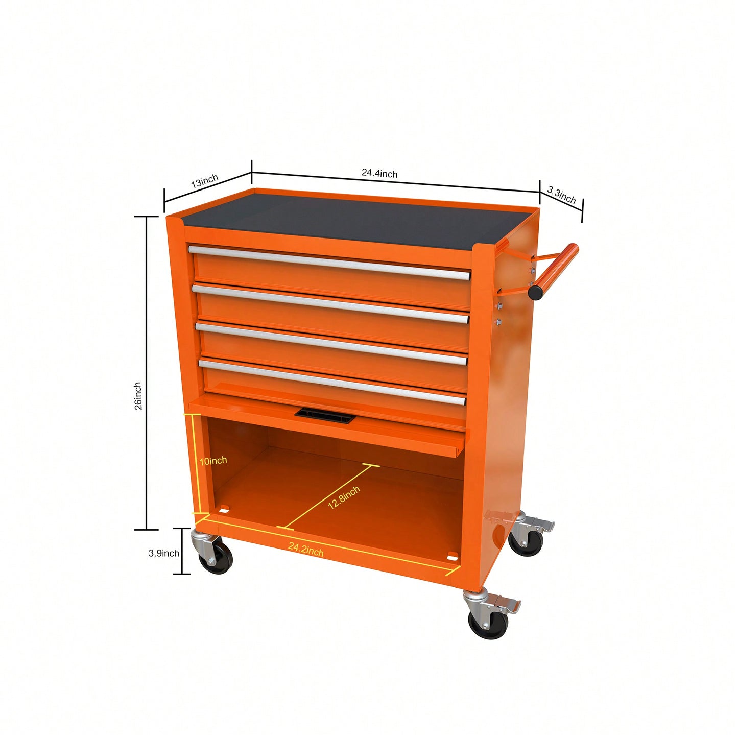 Multifunctional Tool Cart With 4 Drawers And Wheels In Blue For Easy Storage And Mobility