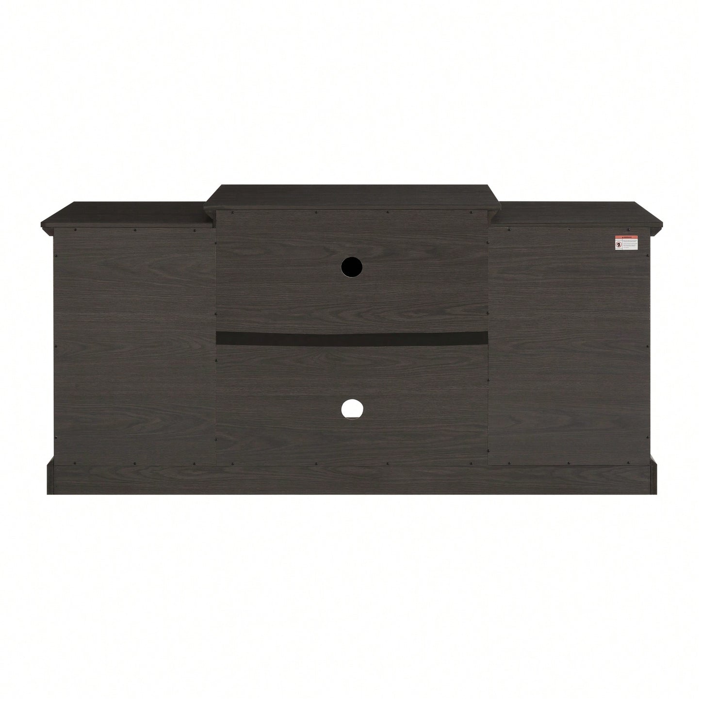 Modern Grey Media Console Table With Ample Storage For TV And Entertainment Systems 65.75"W 17"D 32.48"H