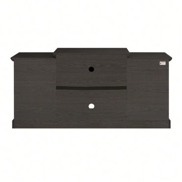 Modern Grey Media Console Table With Ample Storage For TV And Entertainment Systems 65.75"W 17"D 32.48"H