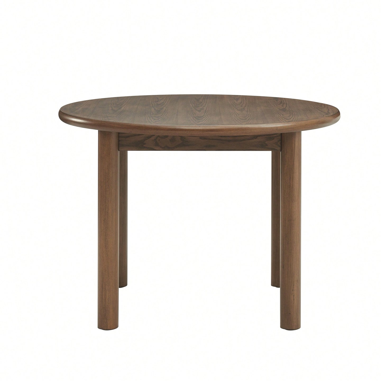 42 Inch Round Wooden Dining Table For 4, Retro Kitchen Table With Solid Wood Legs, Easy Assembly For Home And Restaurant Use