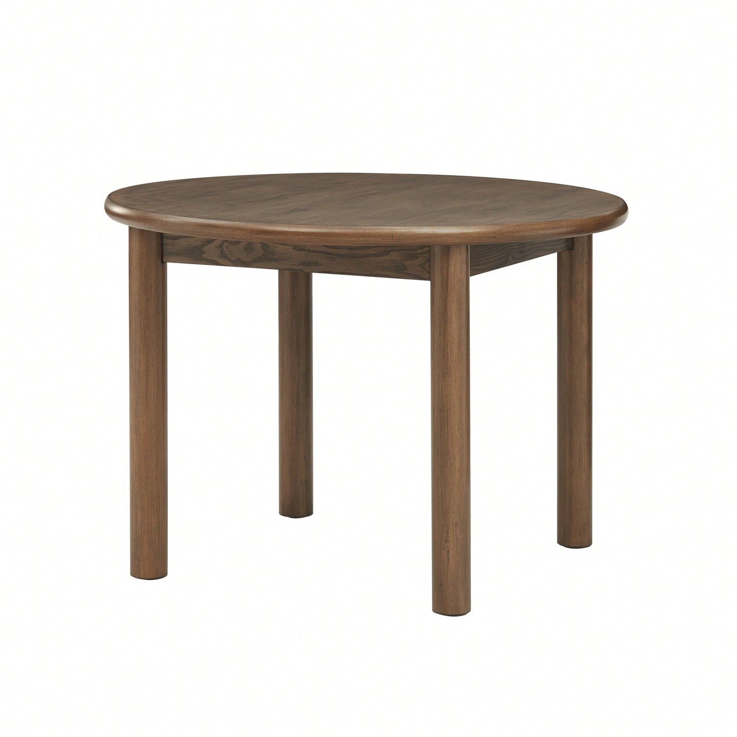 42 Inch Round Wooden Dining Table For 4, Retro Kitchen Table With Solid Wood Legs, Easy Assembly For Home And Restaurant Use