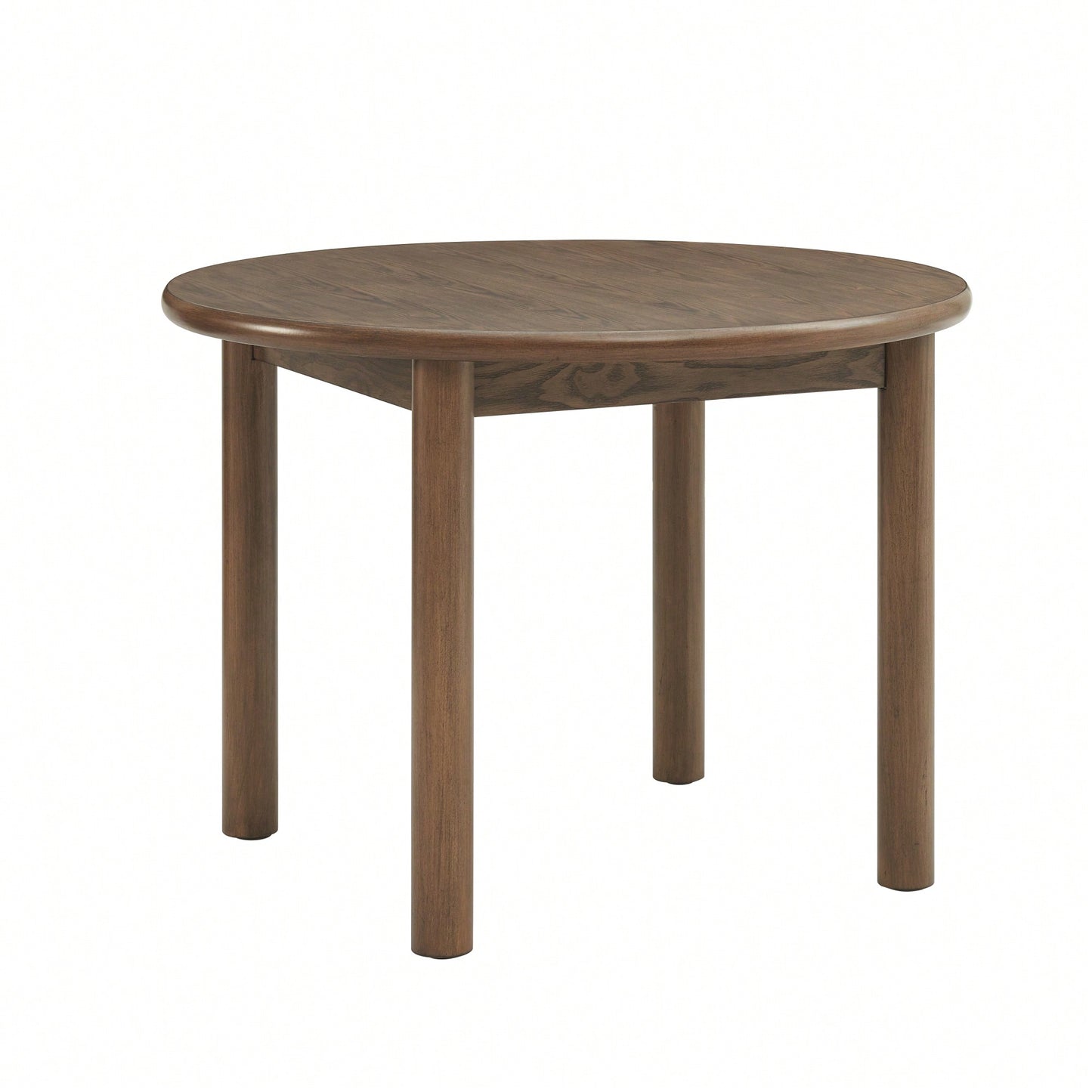 42 Inch Round Wooden Dining Table For 4, Retro Kitchen Table With Solid Wood Legs, Easy Assembly For Home And Restaurant Use
