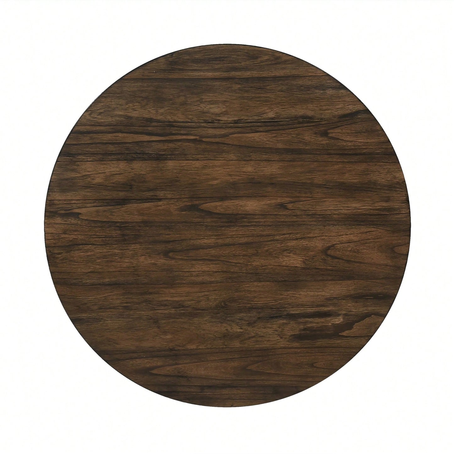 45.7 Inch Round Dining Table With Shelf Modern Farmhouse Retro Style 30 Inch Height