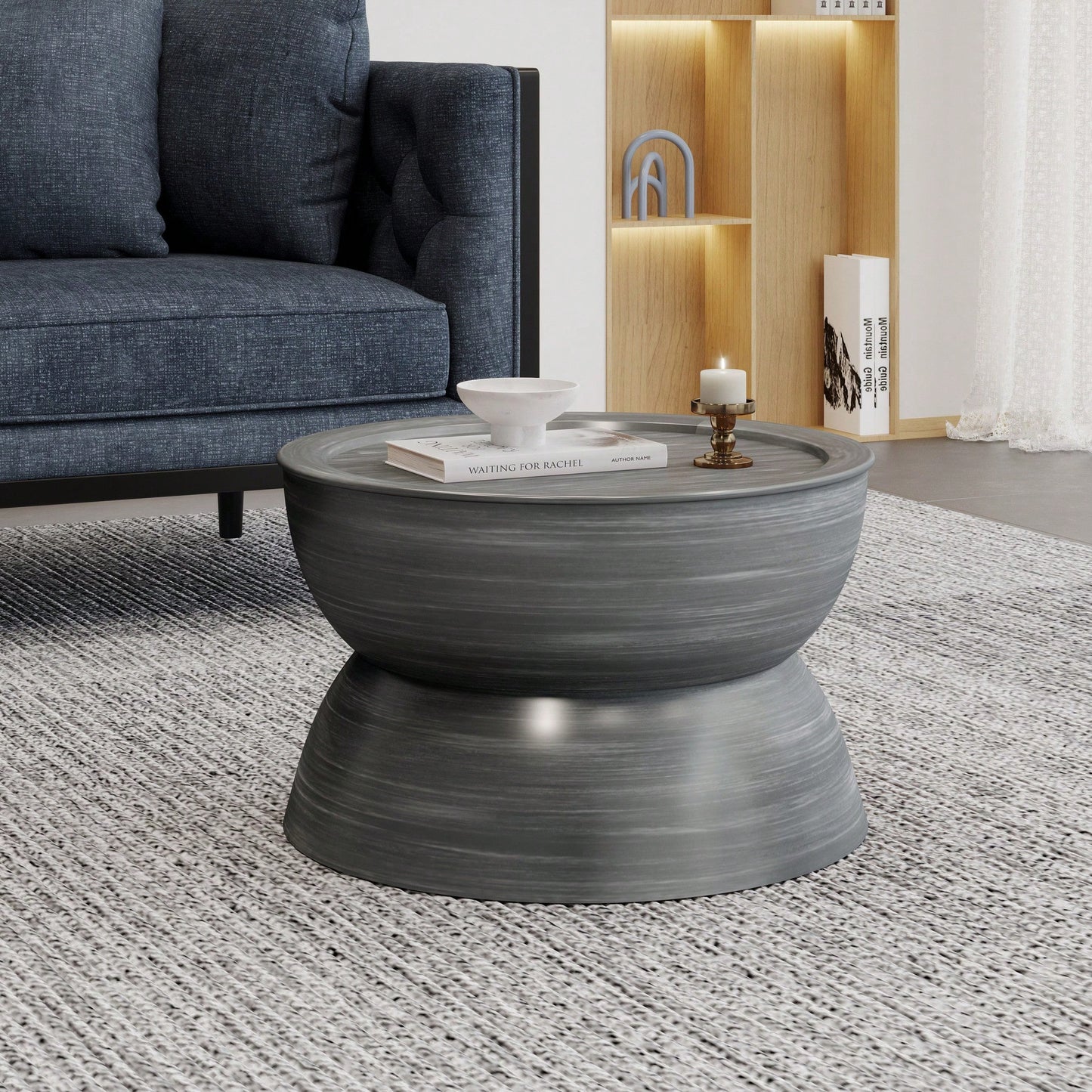 Artisan Hammered Metal Coffee Table - Rustic Chic Home Decor