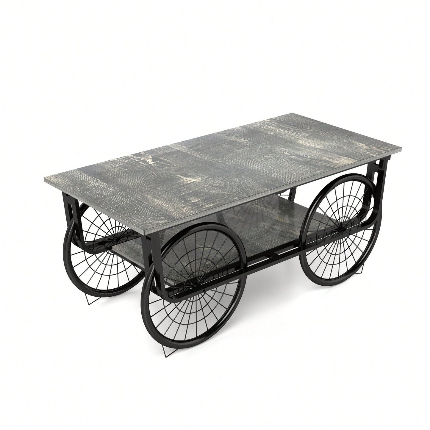 Elegant Rectangular Coffee Table With Sturdy Base - Modern Retro Design For Living Room Decor