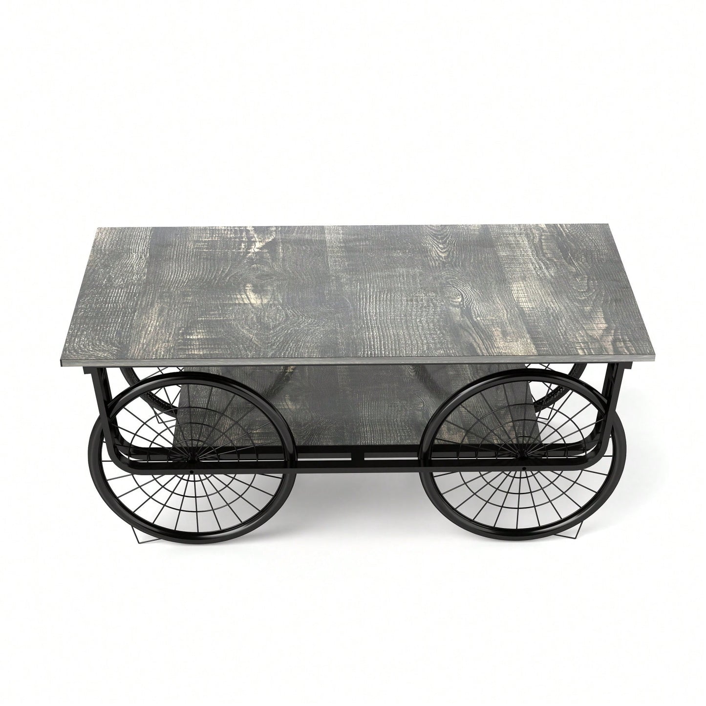Elegant Rectangular Coffee Table With Sturdy Base - Modern Retro Design For Living Room Decor