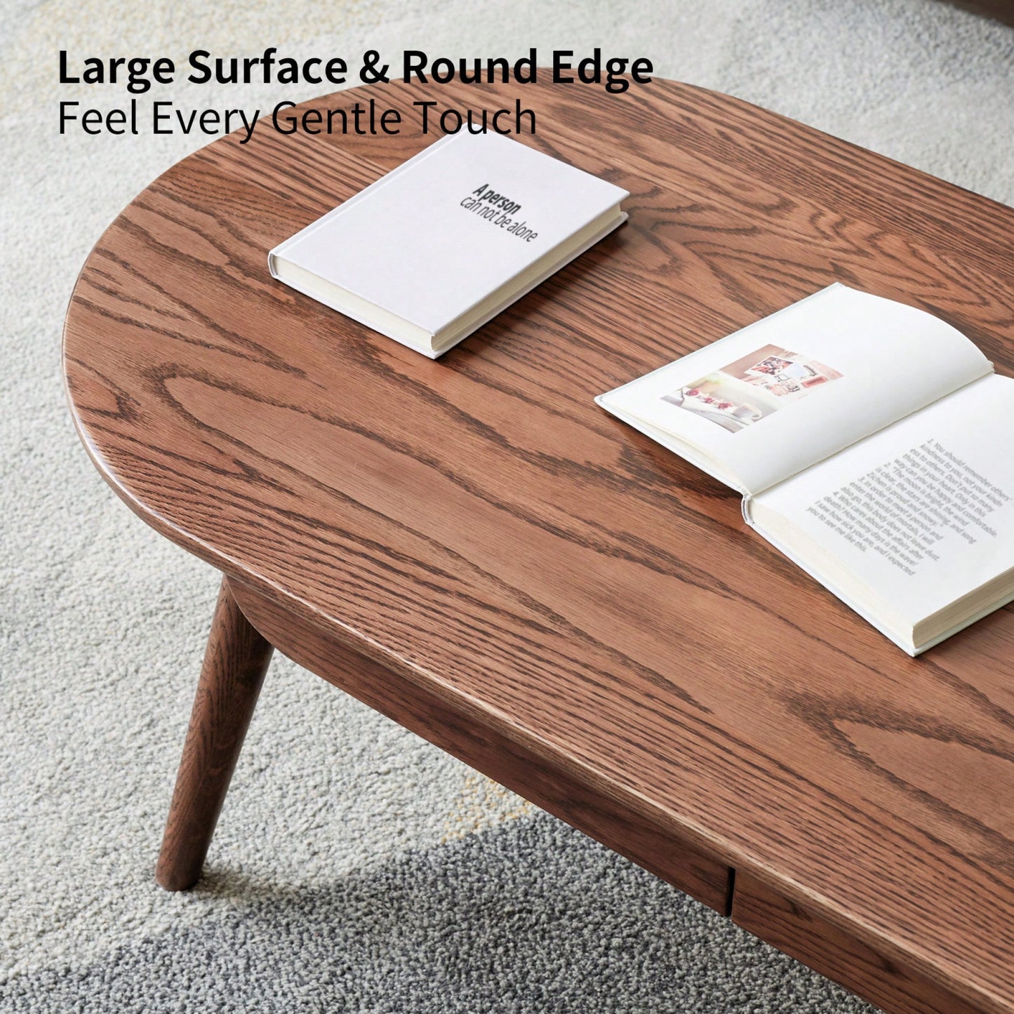 Solid Wood Capsule Center Table With Drawers – 120x52x46 Cm – Versatile Coffee Desk For Home Office And Study, Easy Assembly, Natural Finish