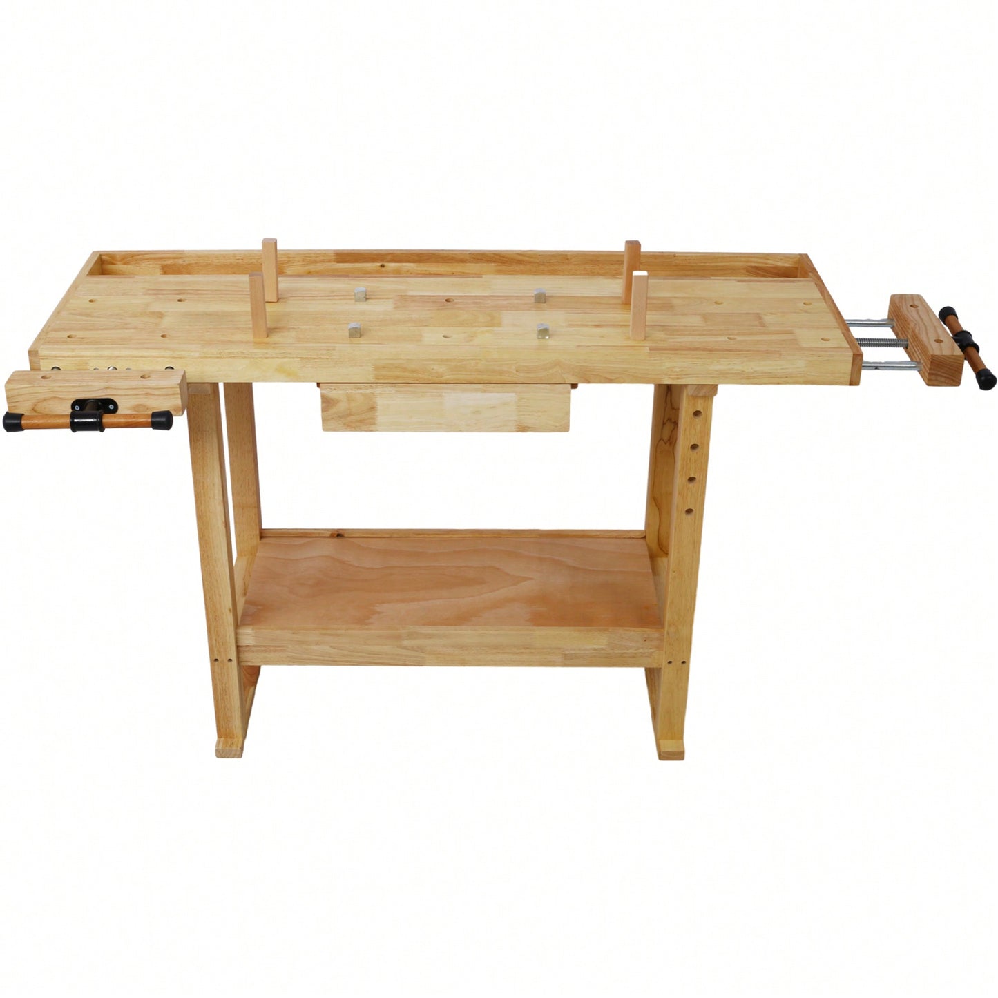 Spacious 55-Inch Wooden Workbench For Garage And Home Workshops - Sturdy And Versatile Workspace Solution