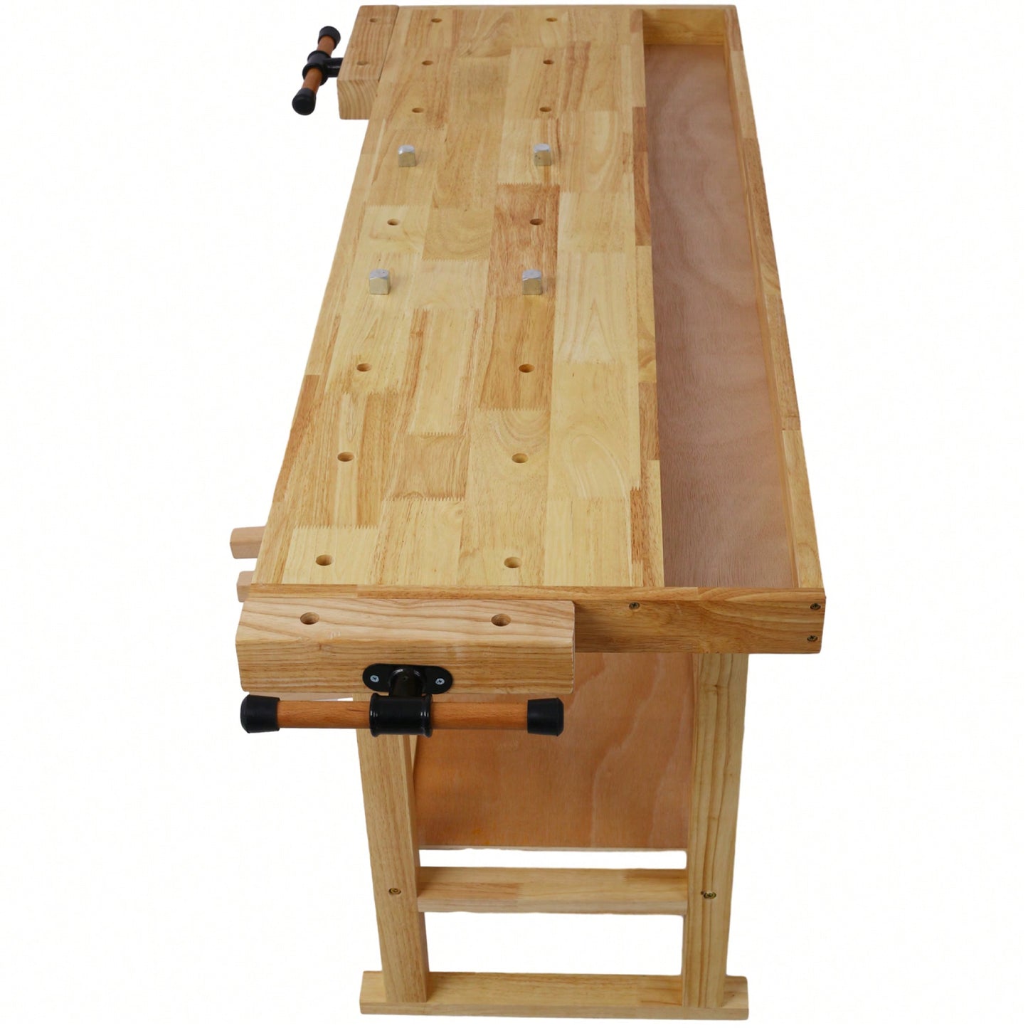 Spacious 55-Inch Wooden Workbench For Garage And Home Workshops - Sturdy And Versatile Workspace Solution