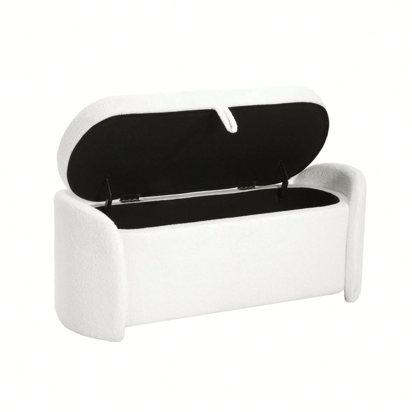 Boucle Storage Ottoman - Stylish Organizer For Home Decor & Functional Seating Beige