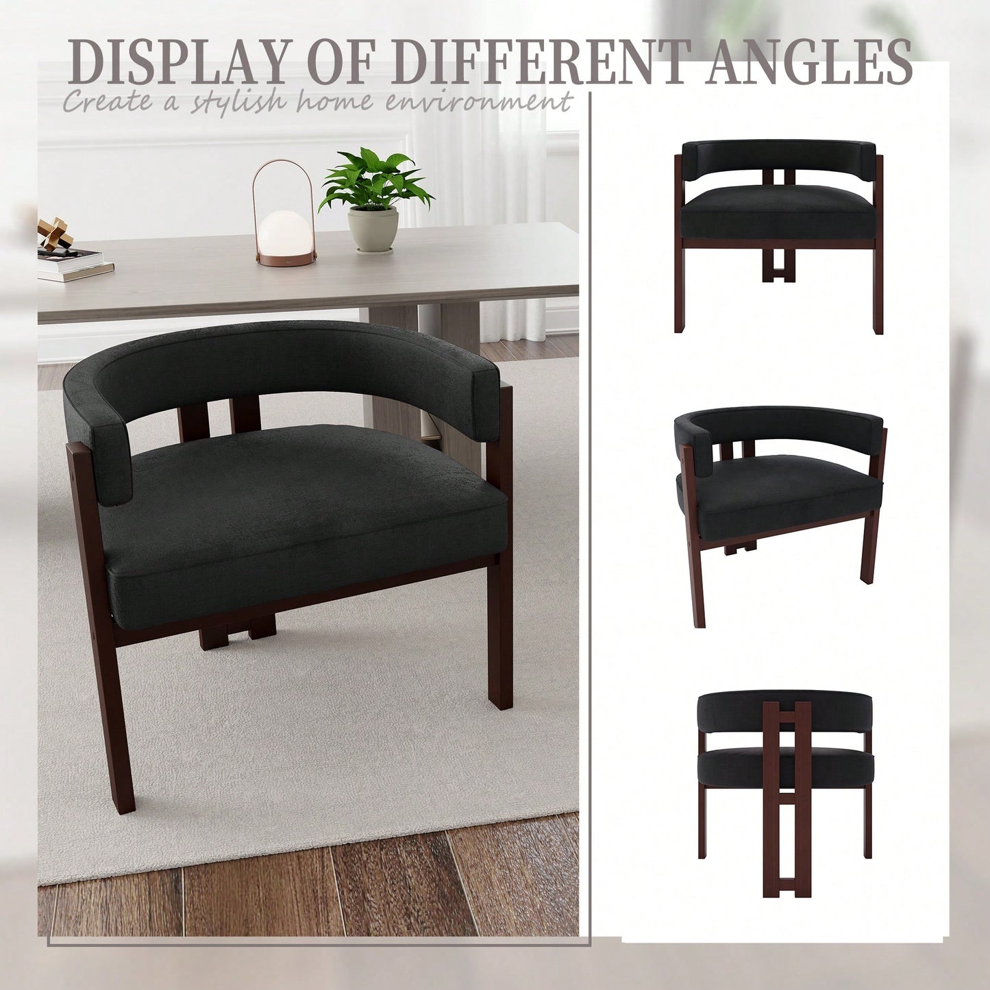 Set Of 2 Contemporary Teddy Upholstered Accent Chair With Open Back And Three Legs - Stylish Barrel Dining Chair For Living Room, Bedroom, Or Dining Room In Beige