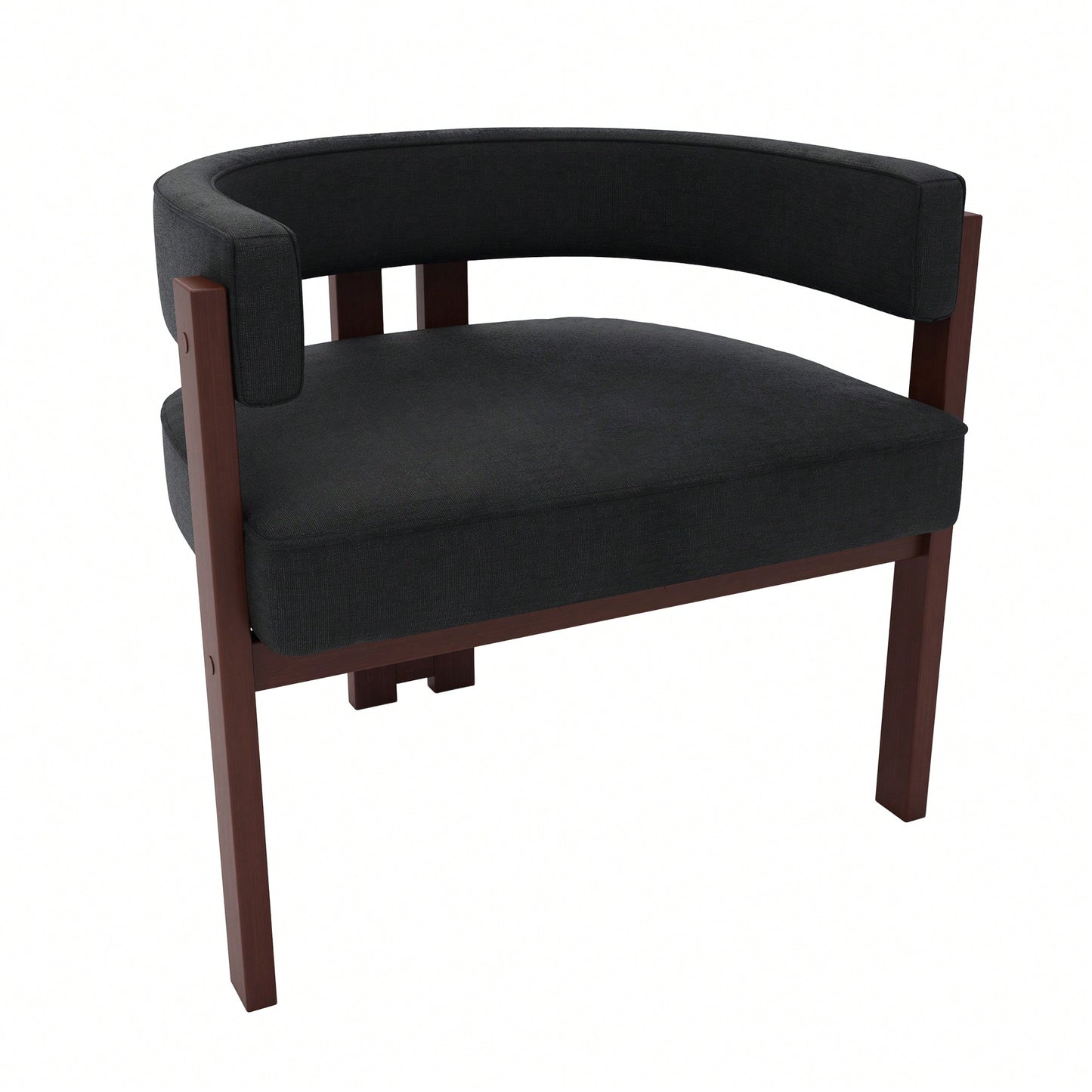 Set Of 2 Contemporary Teddy Upholstered Accent Chair With Open Back And Three Legs - Stylish Barrel Dining Chair For Living Room, Bedroom, Or Dining Room In Beige