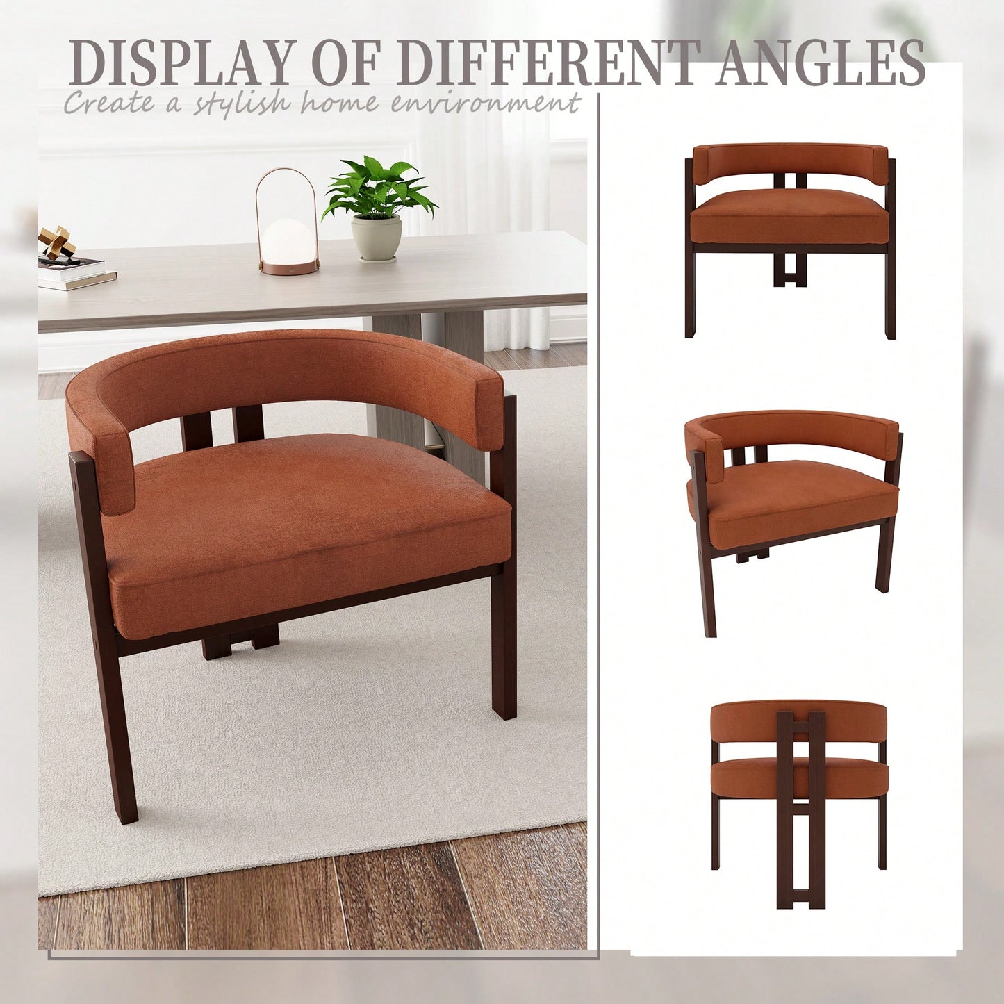 Set Of 2 Contemporary Teddy Upholstered Accent Chair With Open Back And Three Legs - Stylish Barrel Dining Chair For Living Room, Bedroom, Or Dining Room In Beige