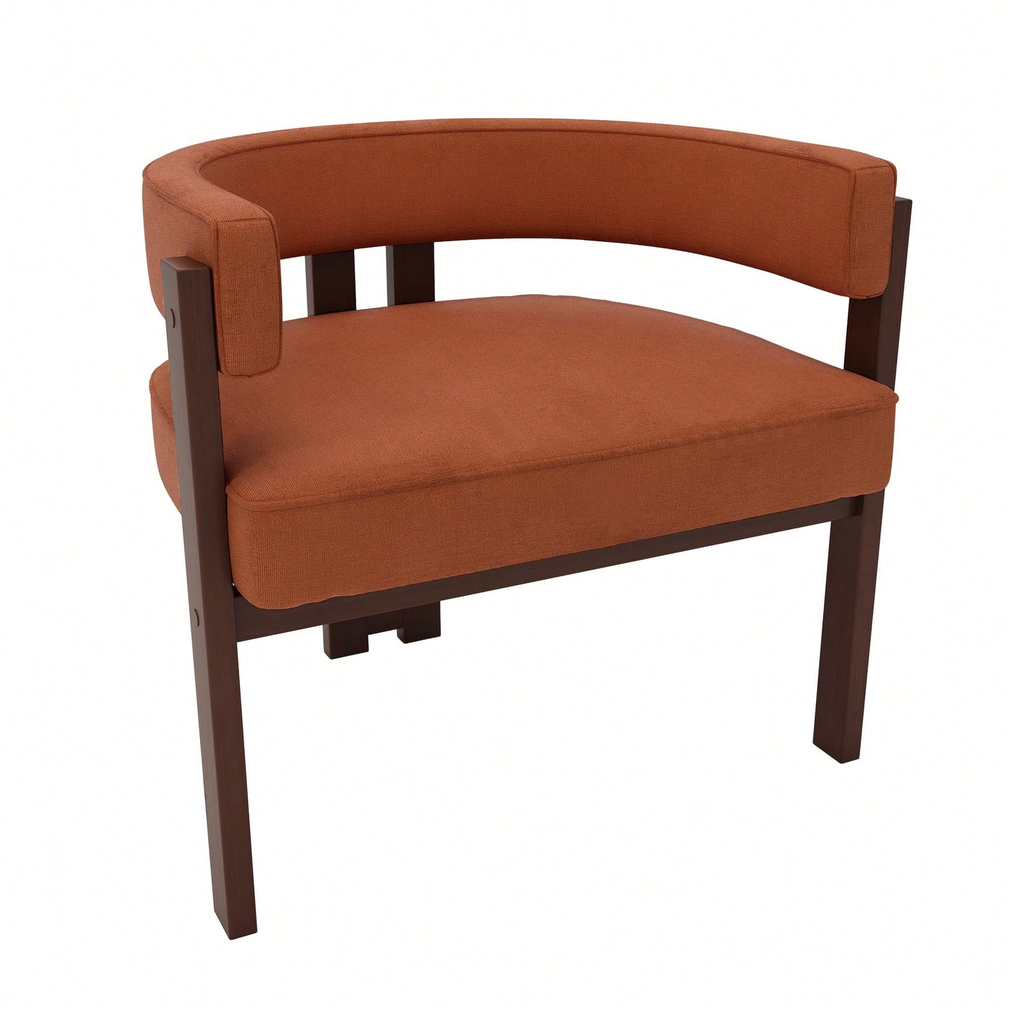 Set Of 2 Contemporary Teddy Upholstered Accent Chair With Open Back And Three Legs - Stylish Barrel Dining Chair For Living Room, Bedroom, Or Dining Room In Beige