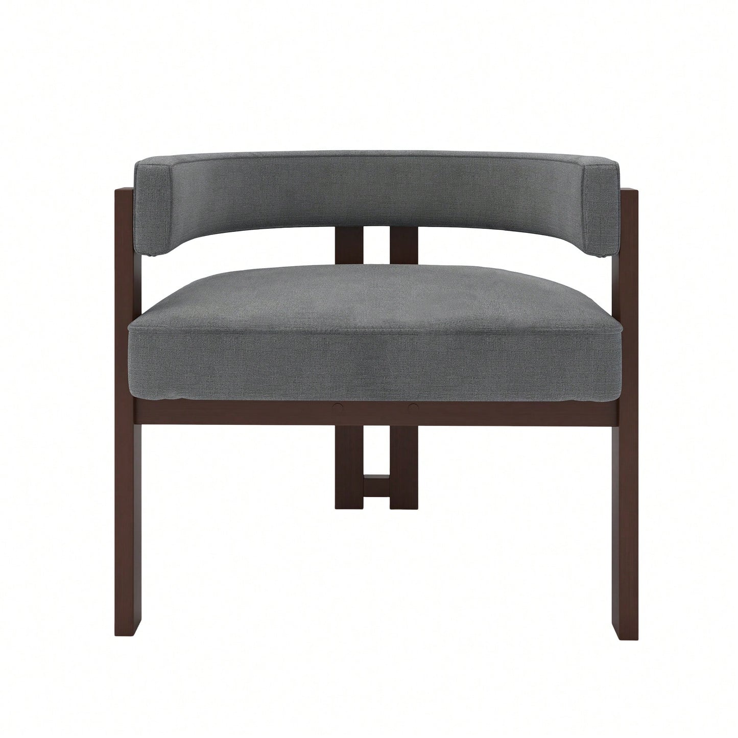 Set Of 2 Contemporary Teddy Upholstered Accent Chair With Open Back And Three Legs - Stylish Barrel Dining Chair For Living Room, Bedroom, Or Dining Room In Beige