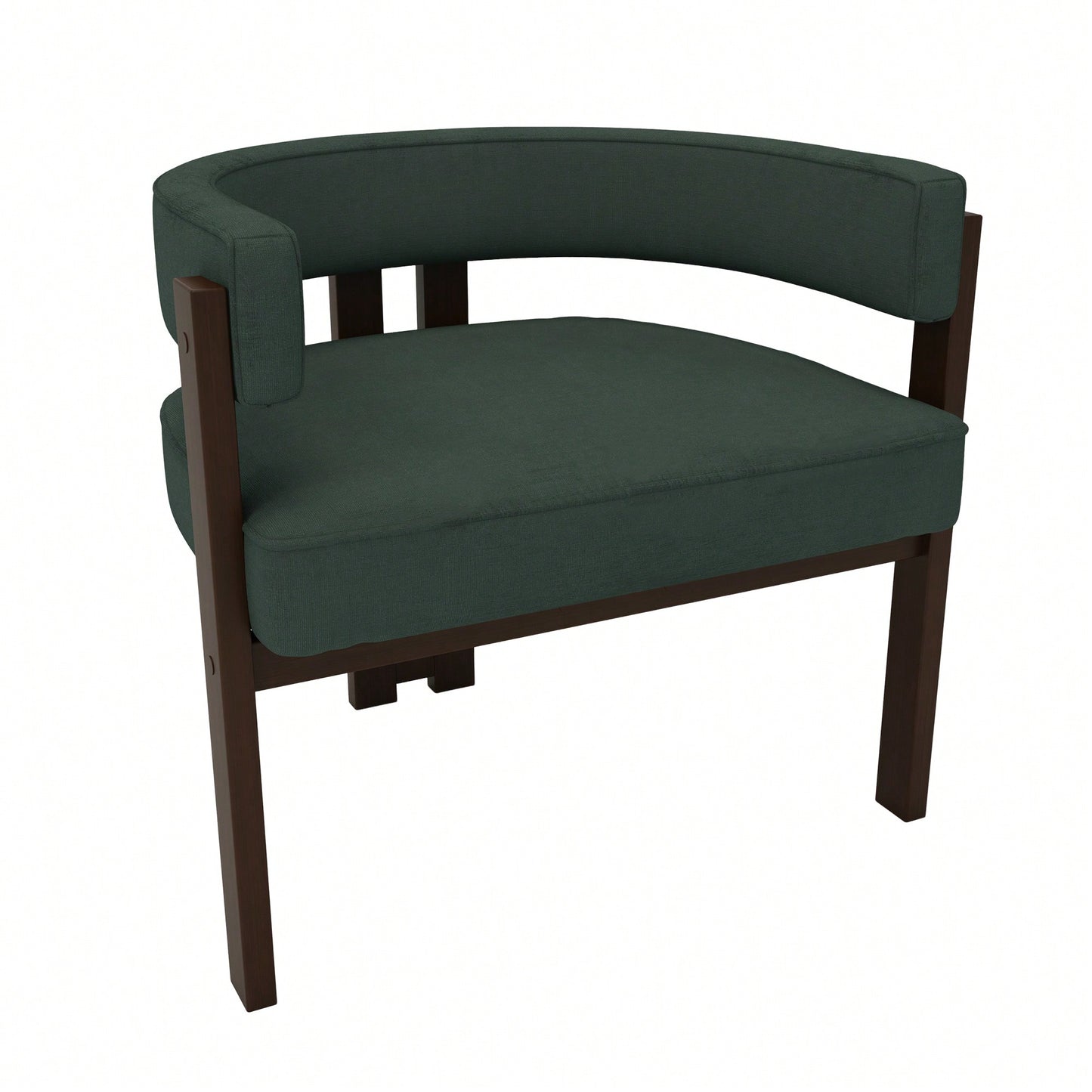 Set Of 2 Contemporary Teddy Upholstered Accent Chair With Open Back And Three Legs - Stylish Barrel Dining Chair For Living Room, Bedroom, Or Dining Room In Beige