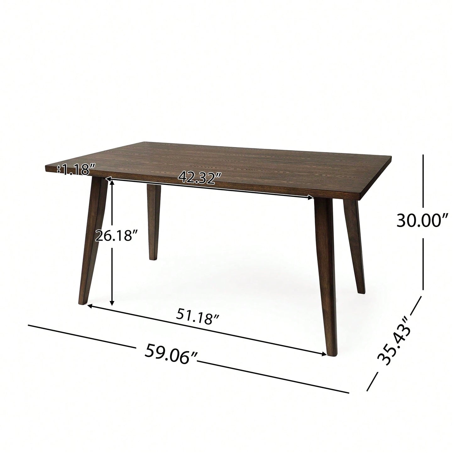 Stunning Brown Wood Dining Table - Elegant Design For Your Dining Room