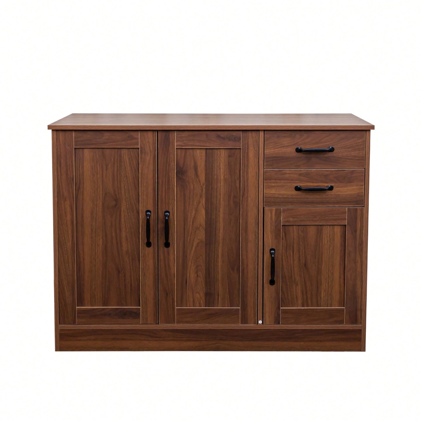 Stylish Wooden Buffet Sideboard With Doors And Drawers – Versatile Entryway & Dining Room Storage Cabinet, 43.3 Inches