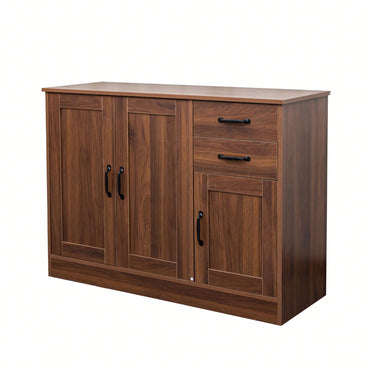 Stylish Wooden Buffet Sideboard With Doors And Drawers – Versatile Entryway & Dining Room Storage Cabinet, 43.3 Inches