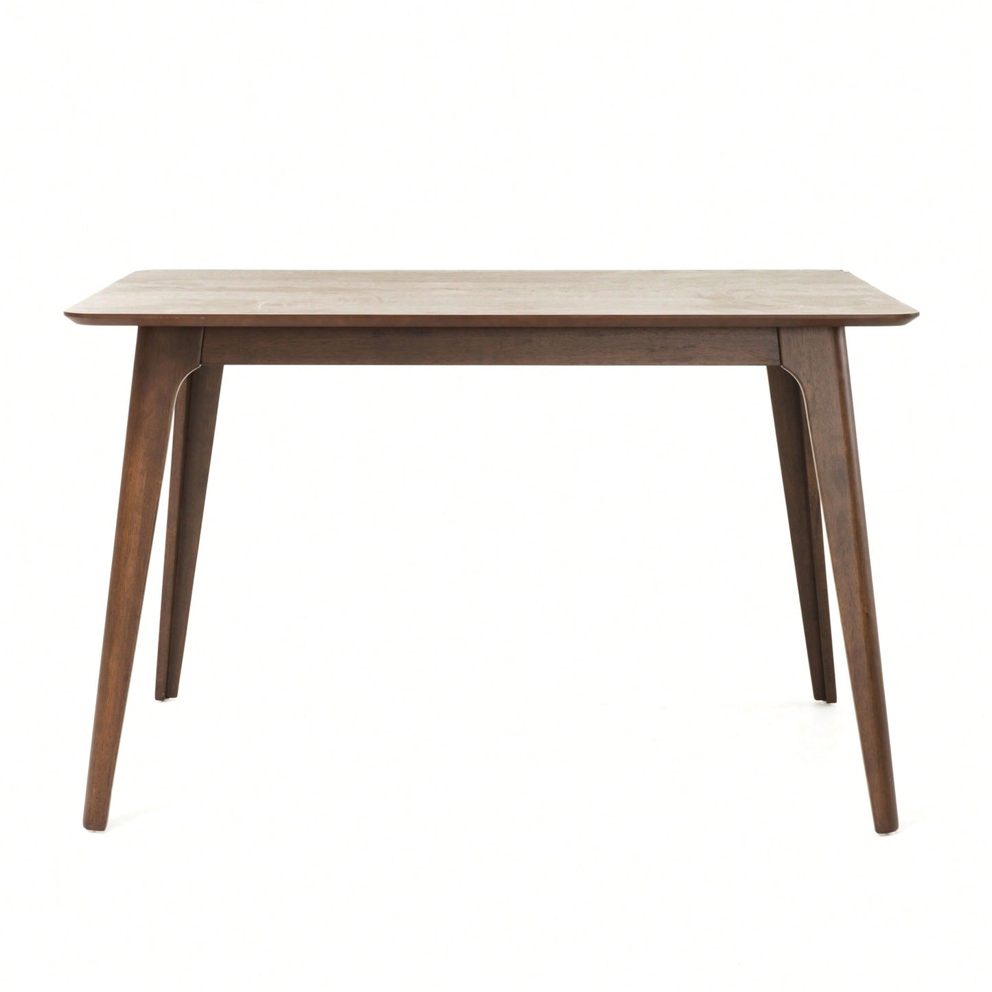 Elegant Walnut Dining Table With Sturdy Solid Wood Legs For Timeless Home Décor