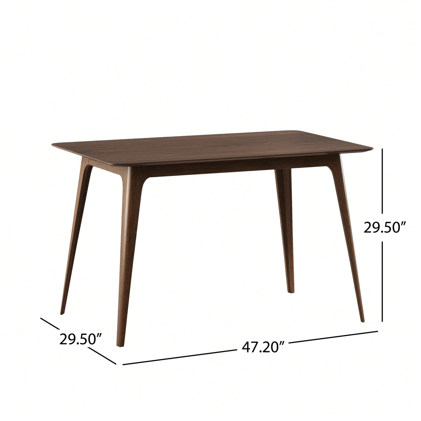Elegant Walnut Dining Table With Sturdy Solid Wood Legs For Timeless Home Décor