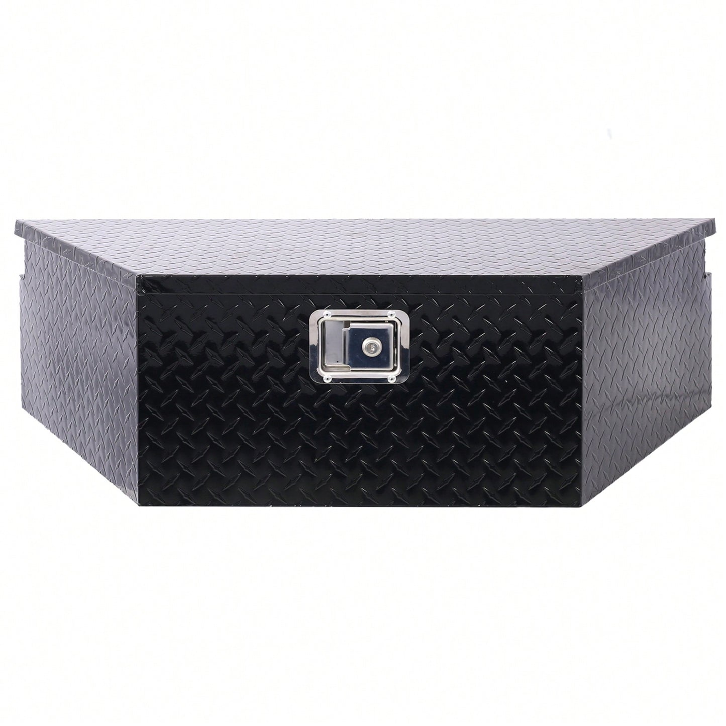 Heavy Duty 39 Inch Aluminum Tool Box For Truck Bed And Trailer Storage With Lock And Keys, Outdoor RV Organizer, Black 39x16.5x11.8 Inch