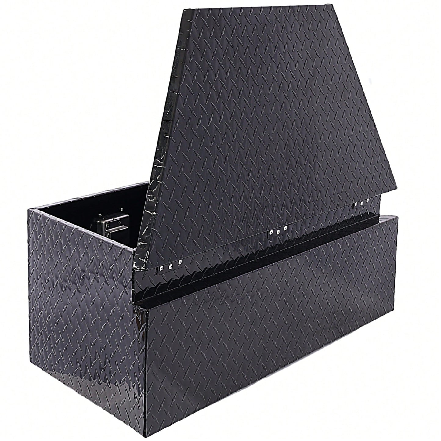 Heavy Duty 39 Inch Aluminum Tool Box For Truck Bed And Trailer Storage With Lock And Keys, Outdoor RV Organizer, Black 39x16.5x11.8 Inch