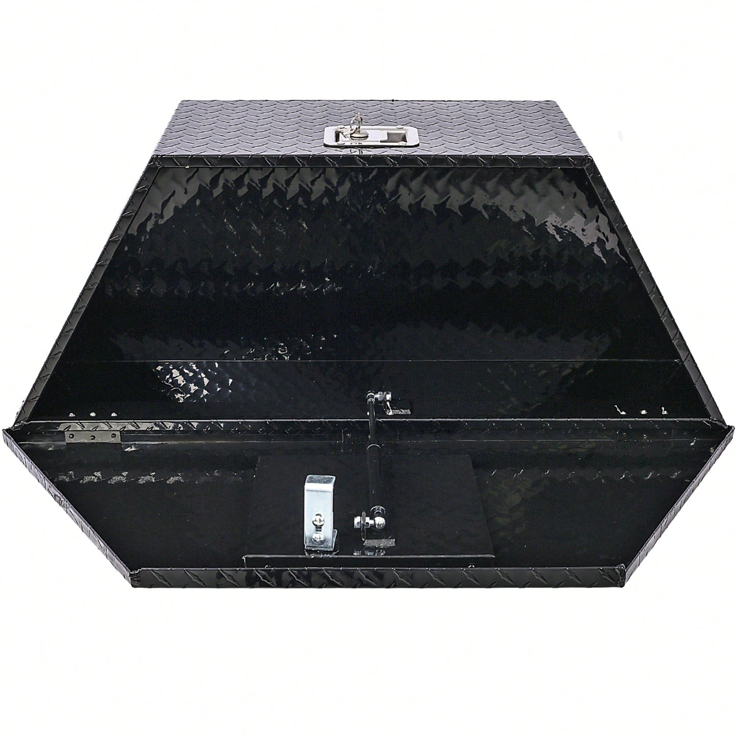 Heavy Duty 39 Inch Aluminum Tool Box For Truck Bed And Trailer Storage With Lock And Keys, Outdoor RV Organizer, Black 39x16.5x11.8 Inch