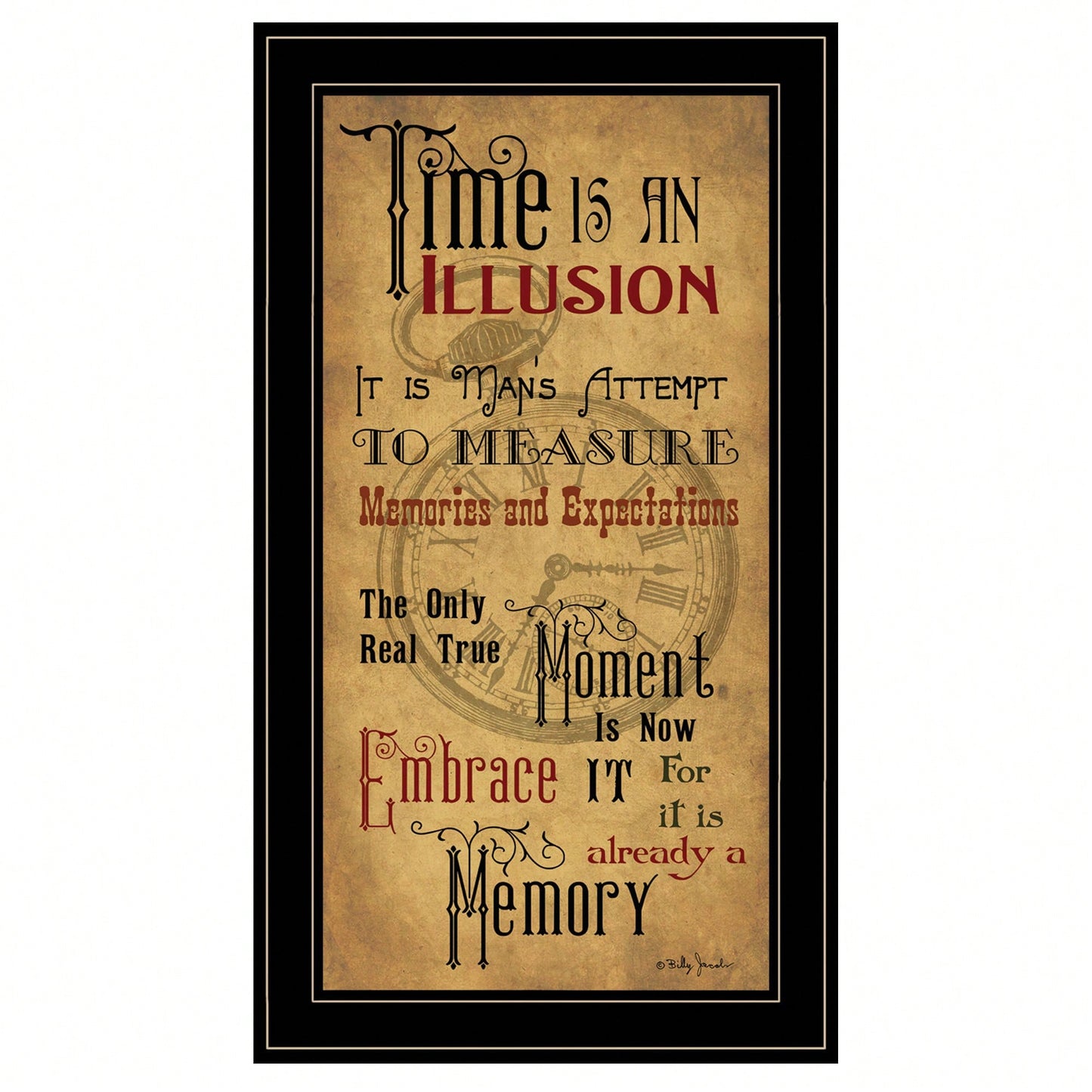 Framed Memories Wall Art Print In Black Frame For Home Decor