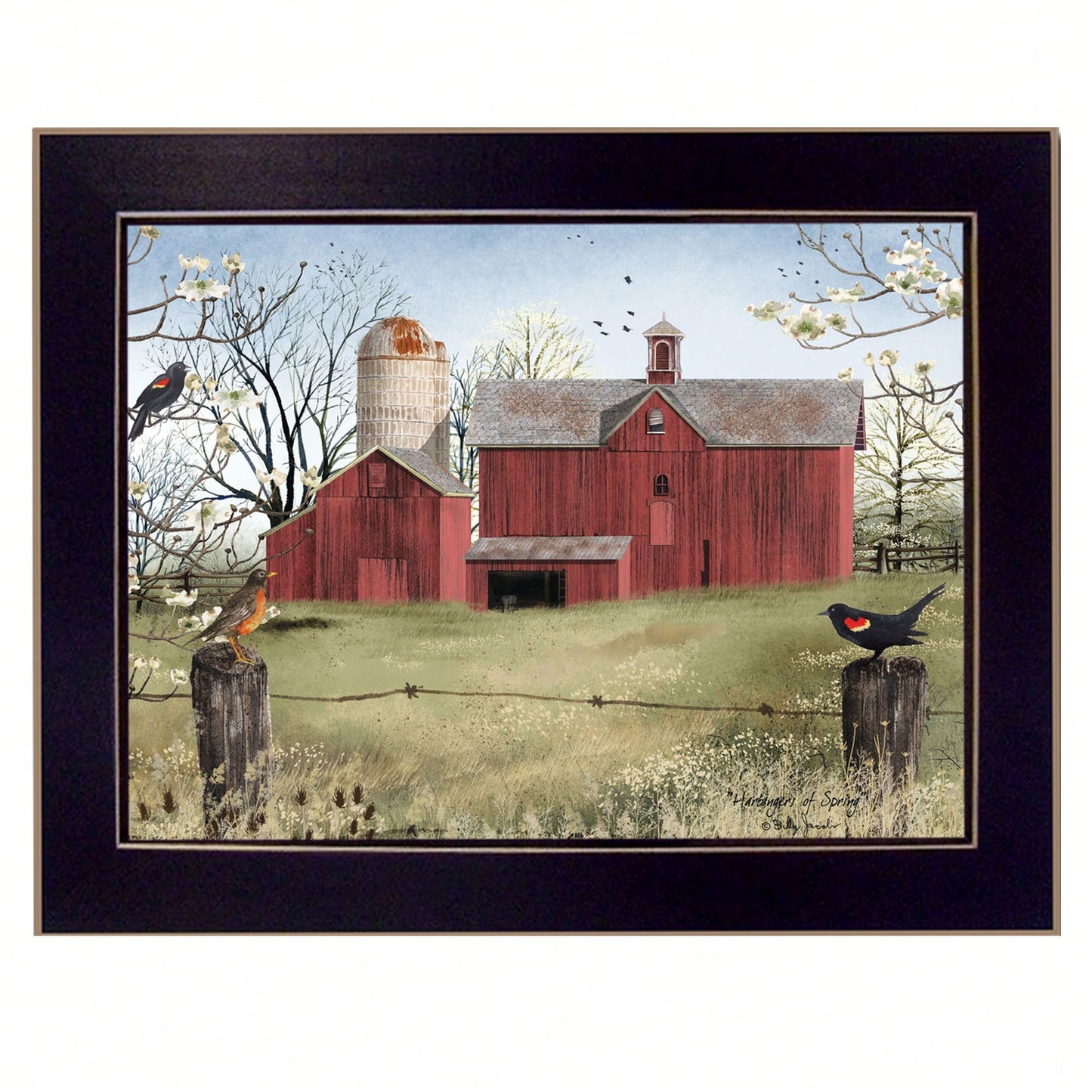 Harbingers Of Spring Framed Wall Art Ready To Hang Black Frame Decor