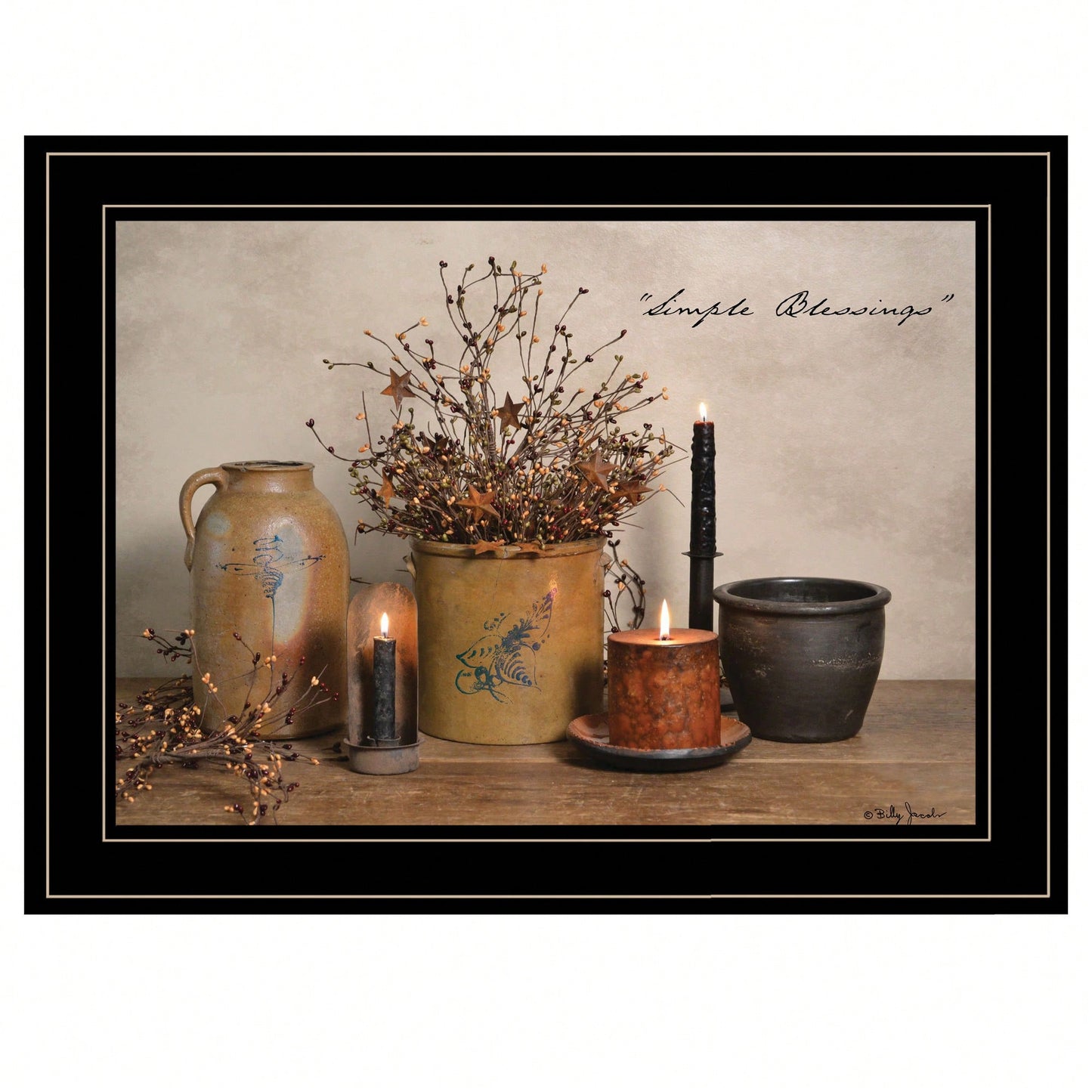 Framed Wall Art Simple Blessings Modern Home Decor For Living Room Bedroom Farmhouse Decoration