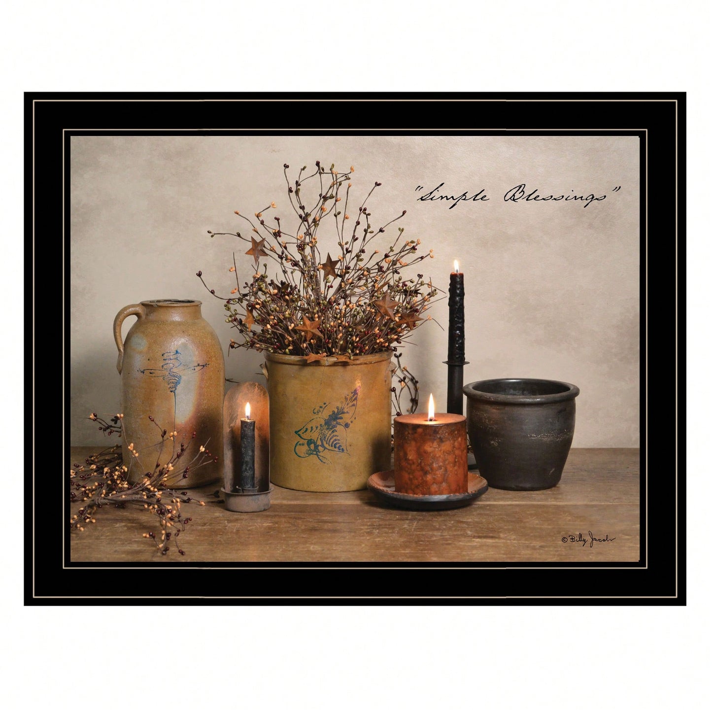 Framed Wall Art Simple Blessings Modern Home Decor For Living Room Bedroom Farmhouse Decoration