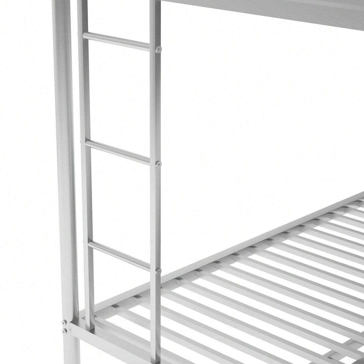 Sturdy Twin Over Full Bunk Bed With Twin Trundle And Dual Ladders In Black Finish