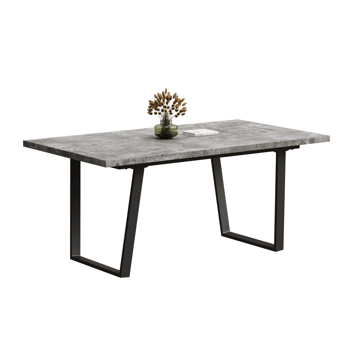 Modern 62.9-Inch Rectangular Wooden Dining Table For 6 People Ideal For Kitchen And Dining Rooms