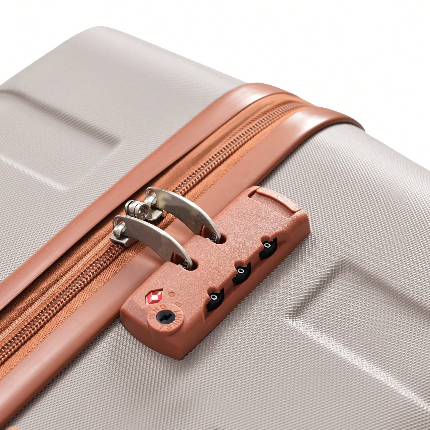 Lightweight Durable Hardshell Luggage Set 3 Pieces With Spinner Wheels And TSA Lock In Light Brown 20 24 28 Inch