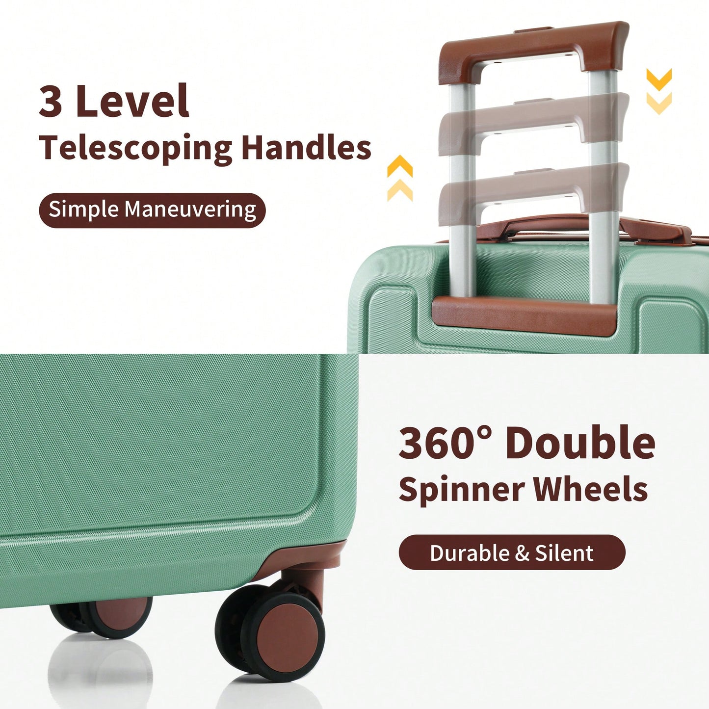 4 Piece Lightweight Luggage Set With Compression Packing Cubes Expandable Spinner Wheels And TSA Lock 16in 20in 24in 28in