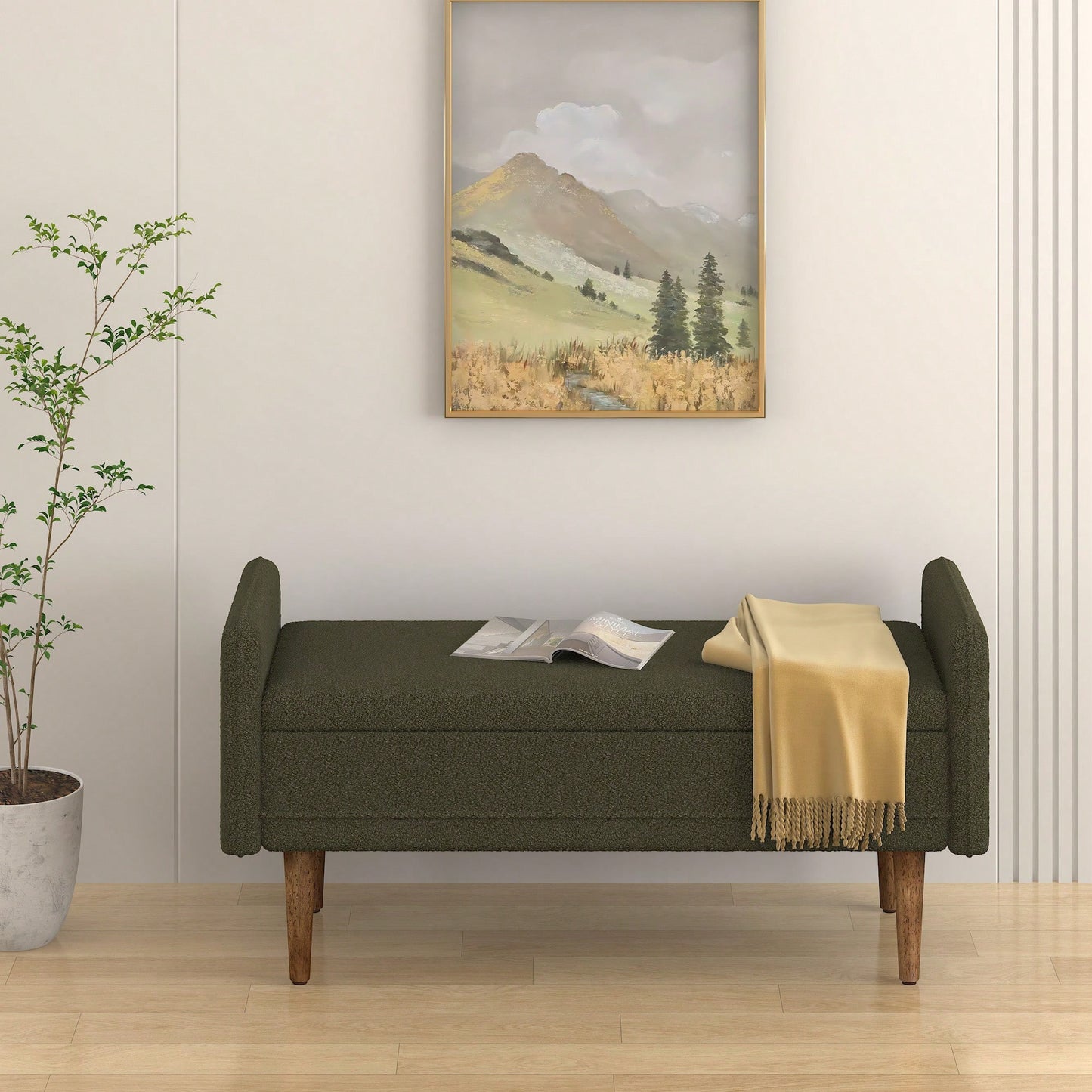 Elegant Black Velvet Storage Stool With Ample Space For Living Rooms And Bedrooms, Perfect For Apartments 45.98x16.75x21.75 Inches