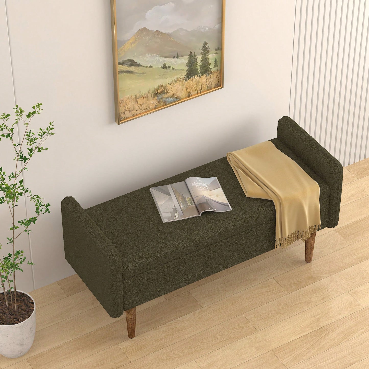 Elegant Black Velvet Storage Stool With Ample Space For Living Rooms And Bedrooms, Perfect For Apartments 45.98x16.75x21.75 Inches