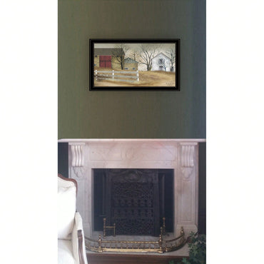 Rustic Framed Wall Art Print Of Old Stone Barn For Modern Home Decor Living Room Bedroom Farmhouse Decoration