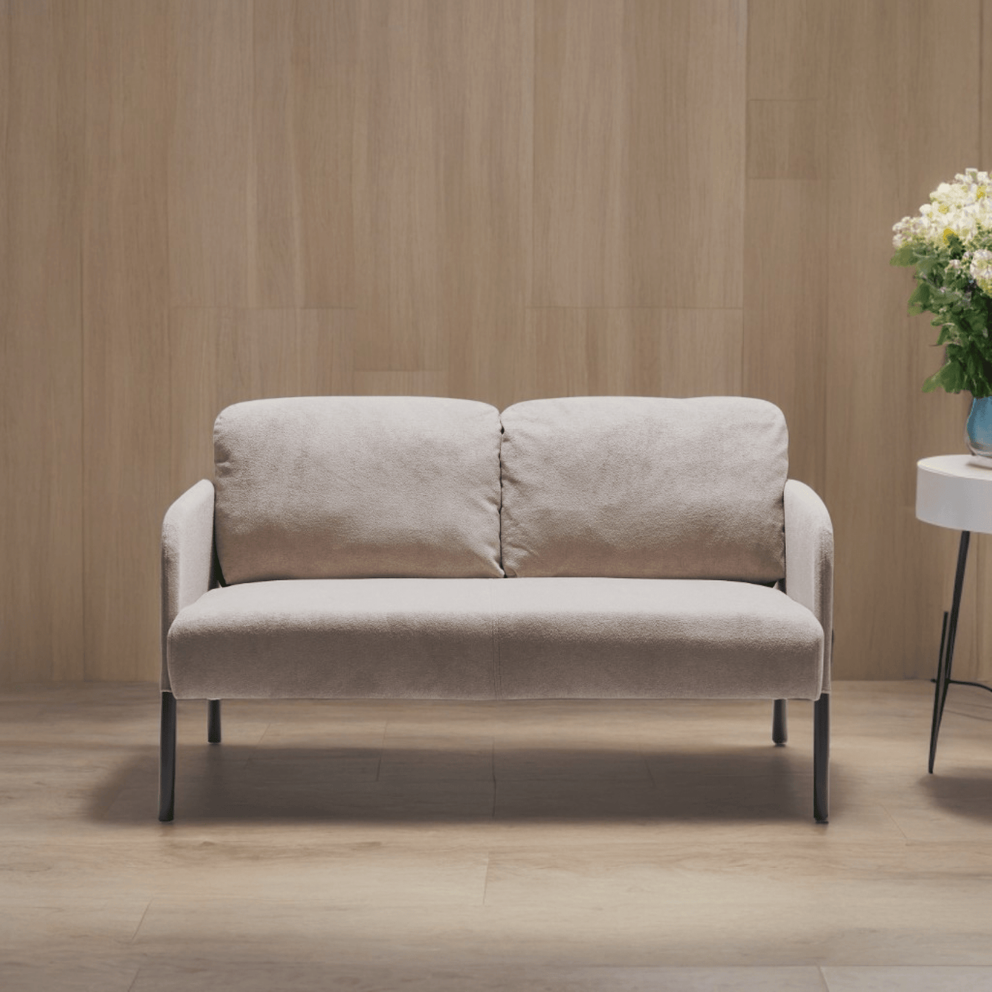 Polyester Fabric Loveseat Sofa For Small Spaces Comfortable Couch For Living Room Bedroom Office Apartment