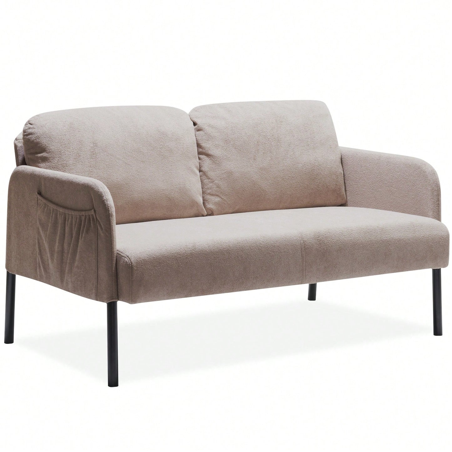 Polyester Fabric Loveseat Sofa For Small Spaces Comfortable Couch For Living Room Bedroom Office Apartment
