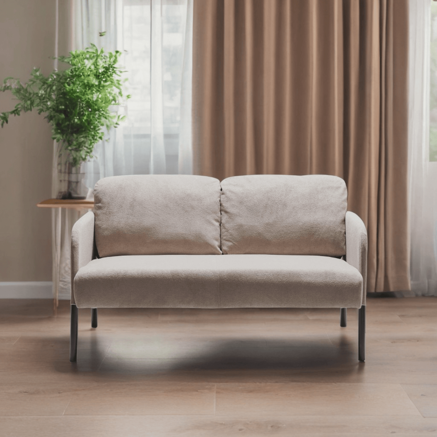 Polyester Fabric Loveseat Sofa For Small Spaces Comfortable Couch For Living Room Bedroom Office Apartment