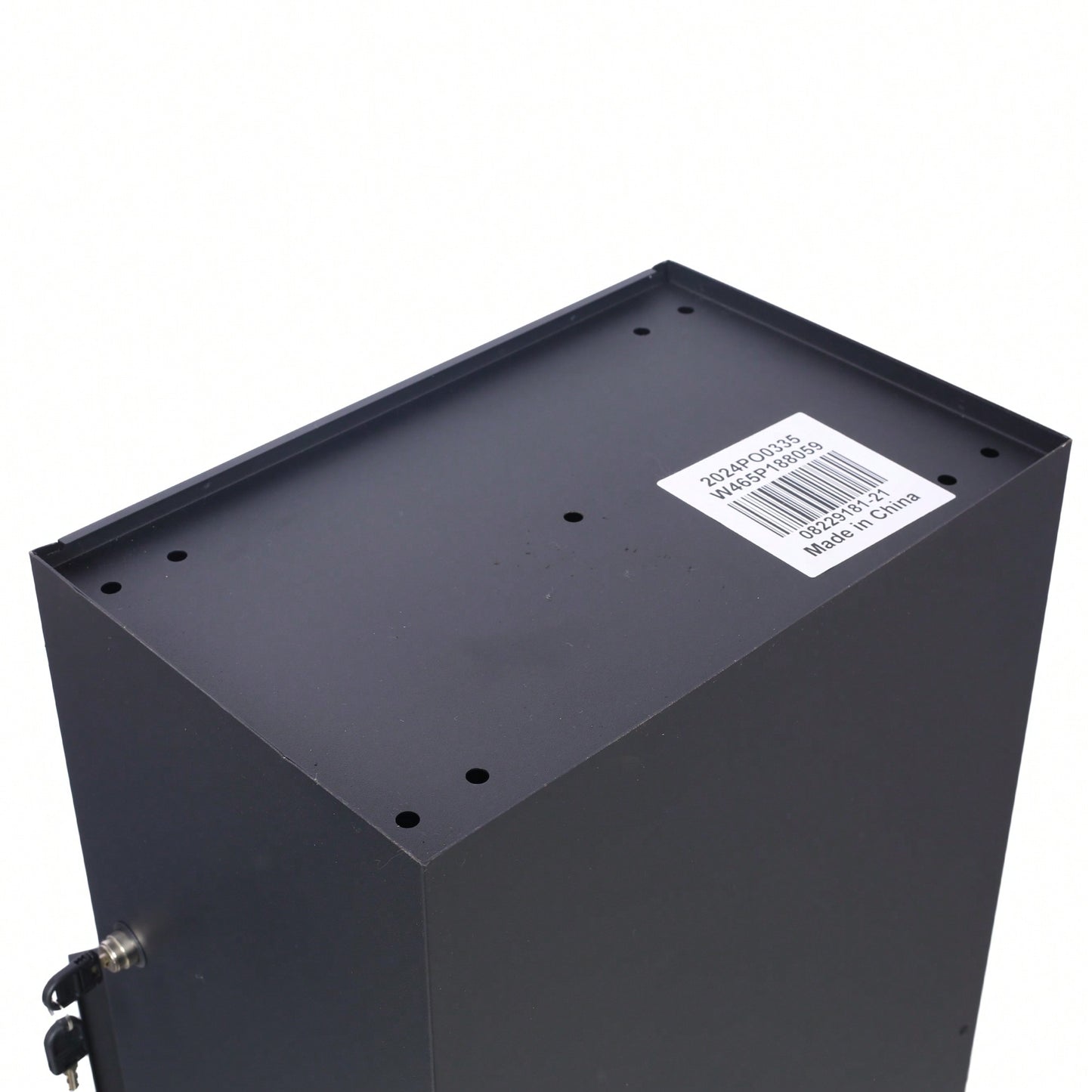 Large Lockable Parcel Drop Box With Floor Slot For Secure Mail Delivery - Black