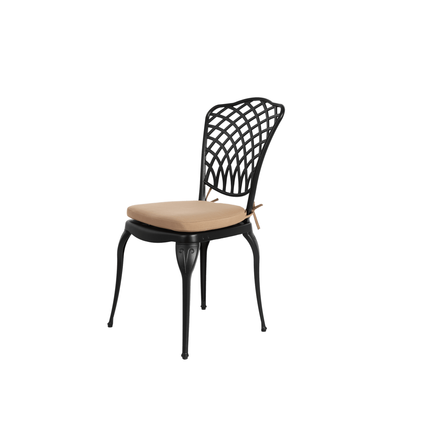 Rustproof Cast Aluminum 3 Piece Bistro Set With Cushions For Outdoor Patio Garden Balcony - 2 Chairs And Round Table