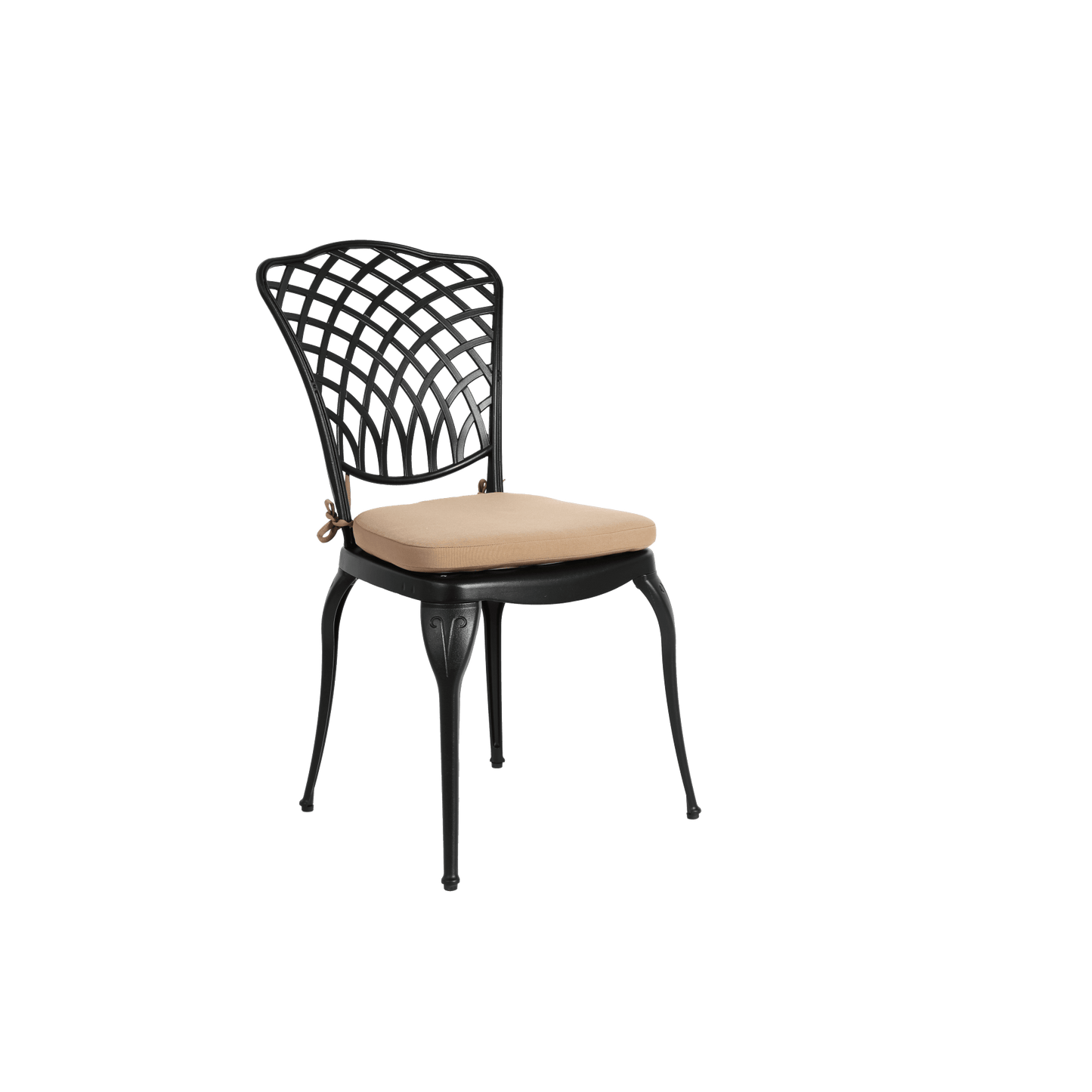 Rustproof Cast Aluminum 3 Piece Bistro Set With Cushions For Outdoor Patio Garden Balcony - 2 Chairs And Round Table