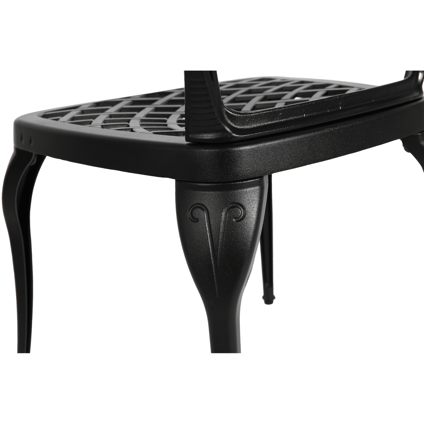 Rustproof Cast Aluminum 3 Piece Bistro Set With Cushions For Outdoor Patio Garden Balcony - 2 Chairs And Round Table