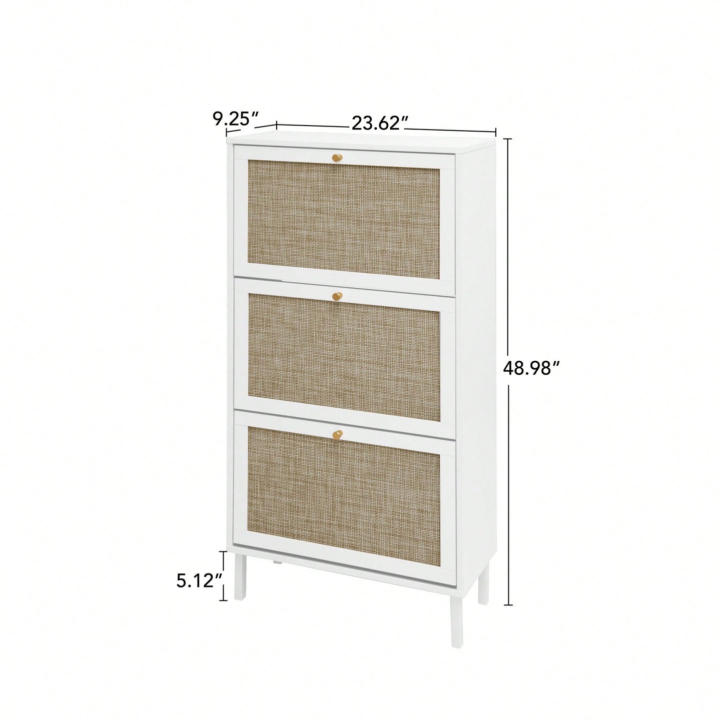 Modern Freestanding 3 Door Shoe Storage Cabinet For Entryway Organization